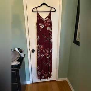 2xl maxi dress floral spaghetti strap